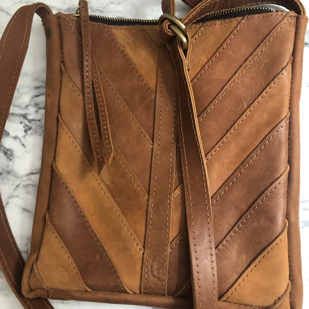 Magnolia Joanne’s favorite chevron leather shoulder bag